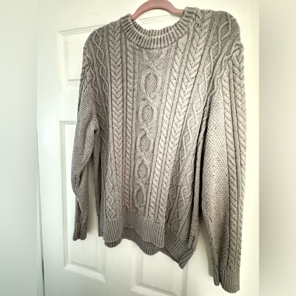 L.L. Bean Men’s Heritage Fisherman Crewneck Sweater (XXL, Gray Pebble)